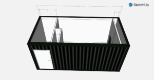 Shipping Container Cleanroom Sketch 1- Bay Area Northern California KCH Cleanrooms